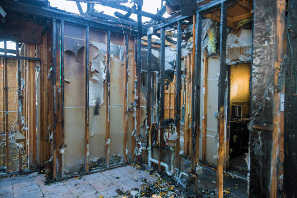Professional Fire Damage Restoration technician working in Hebron, NE